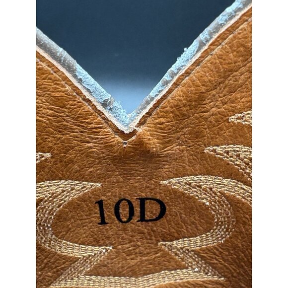 Ariat Western Cowboy Boots Mens 10D Heritage Stockman Distressed Brown Work GUC - Picture 16 of 16